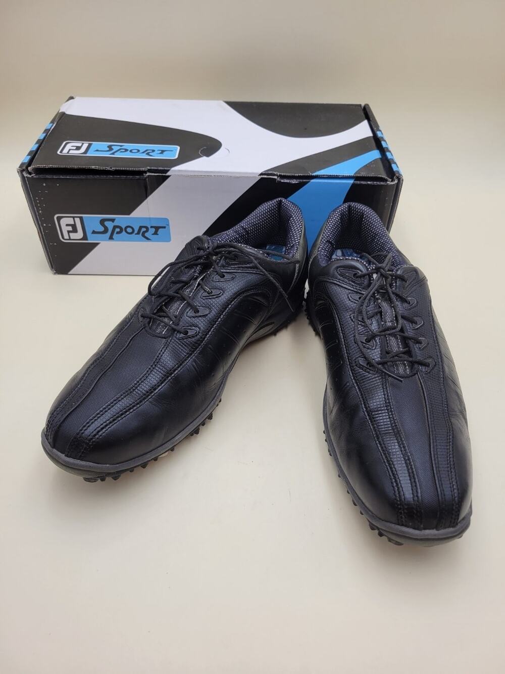 Foot Joy FJ Sport Spikeless Men's Golf Shoes 11 Medium Black Footjoy Leather